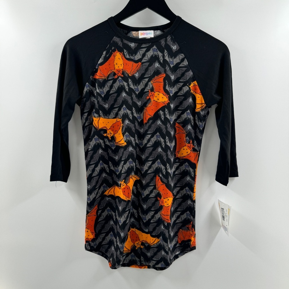 LuLaRoe Halloween Top Orange Bats Size XXS Brand New With Tags